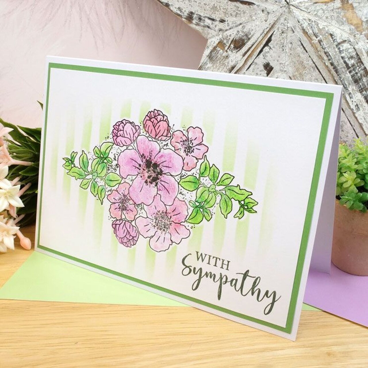 Hunkydory Crafts For The Love Of Stamps - Geranium Bouquet A5 Stamp Set
